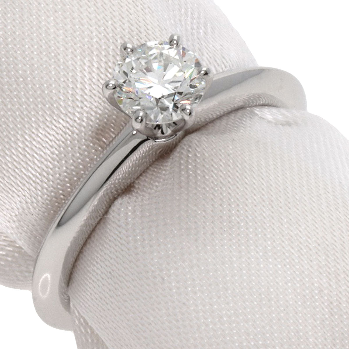 TIFFANY&Co. Solitaire 1P Diamond Ring Platinum PT950 Ladies [Used]