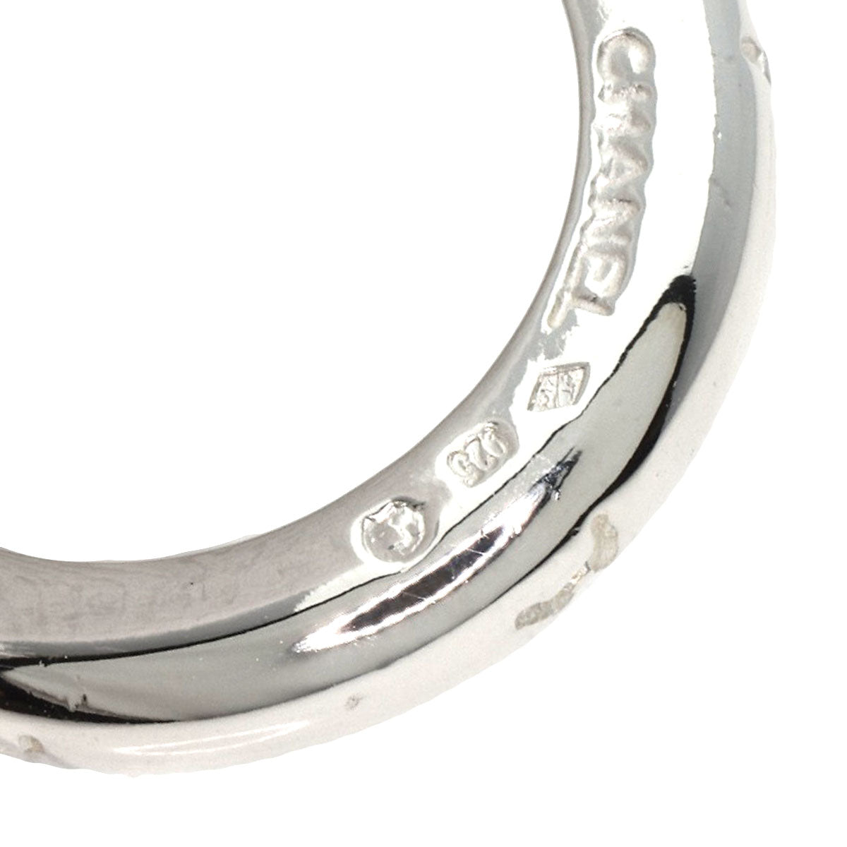CHANEL Logo Triple Ring Silver Ladies [Used]
