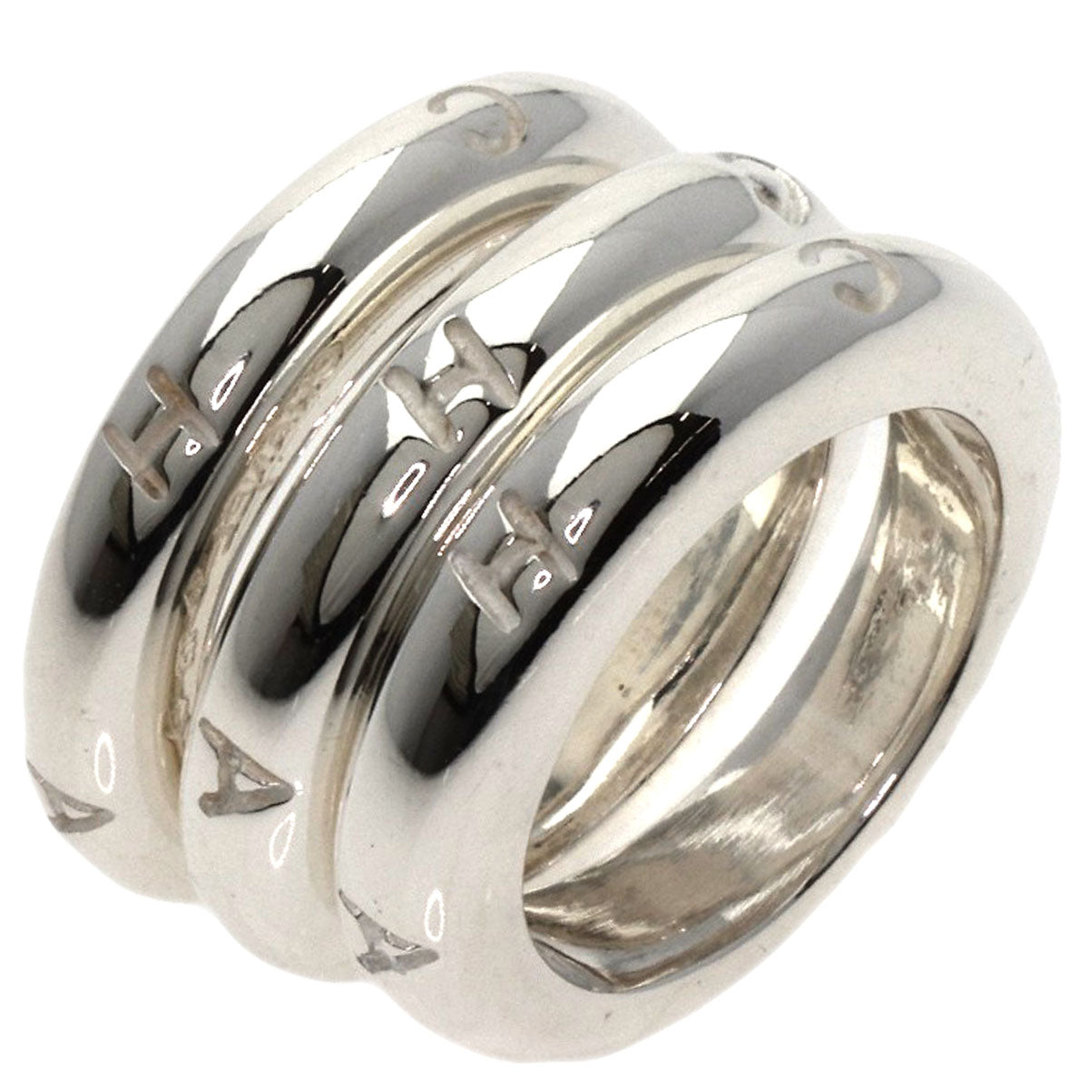 CHANEL Logo Triple Ring Silver Ladies [Used]