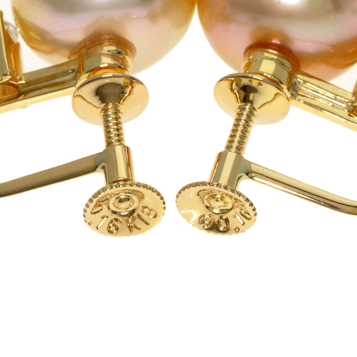 TASAKI Pearl Pearl Diamond Earring K18 Yellow Gold Ladies [Used]