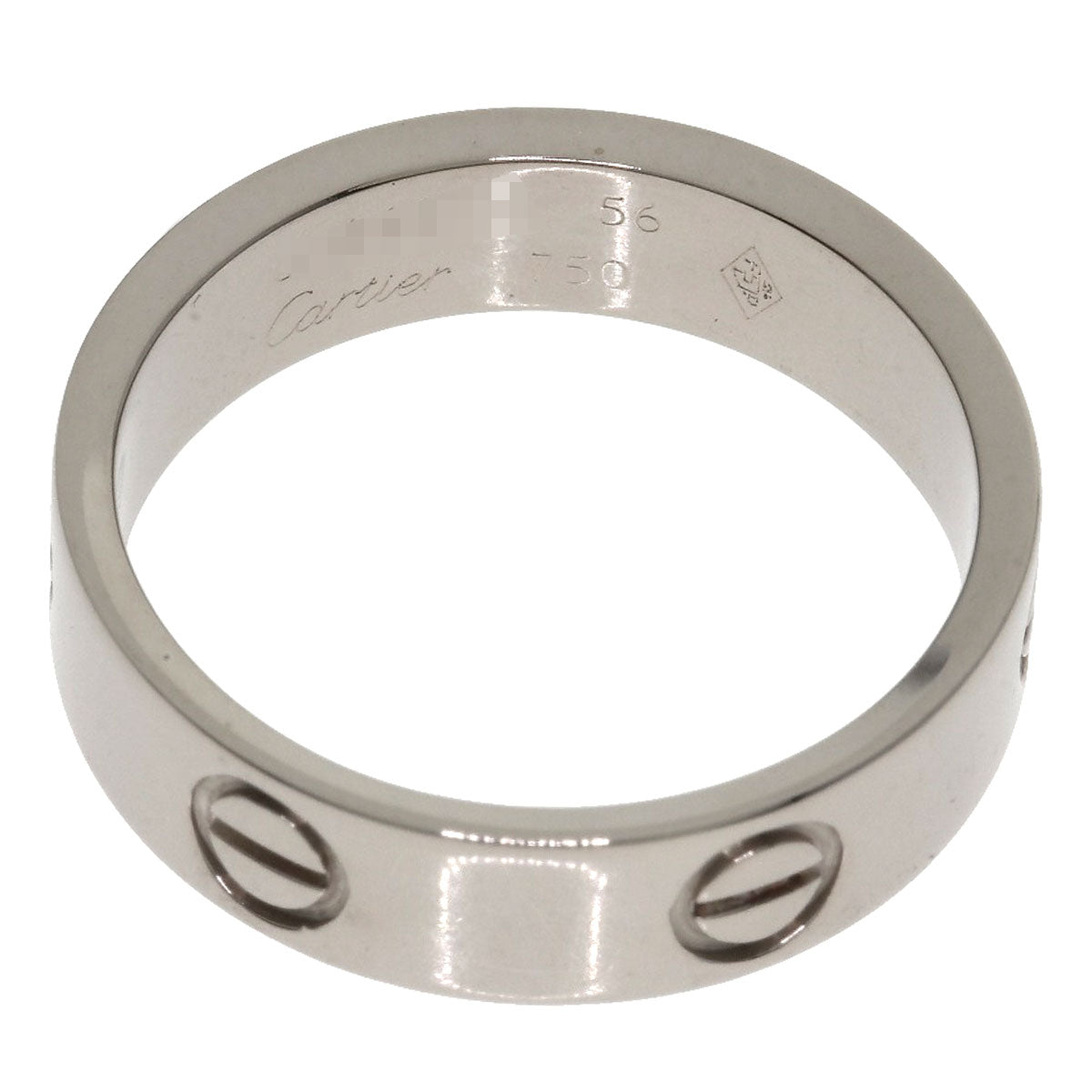 CARTIER love ring #56 Ring K18 White Gold Ladies [Used]