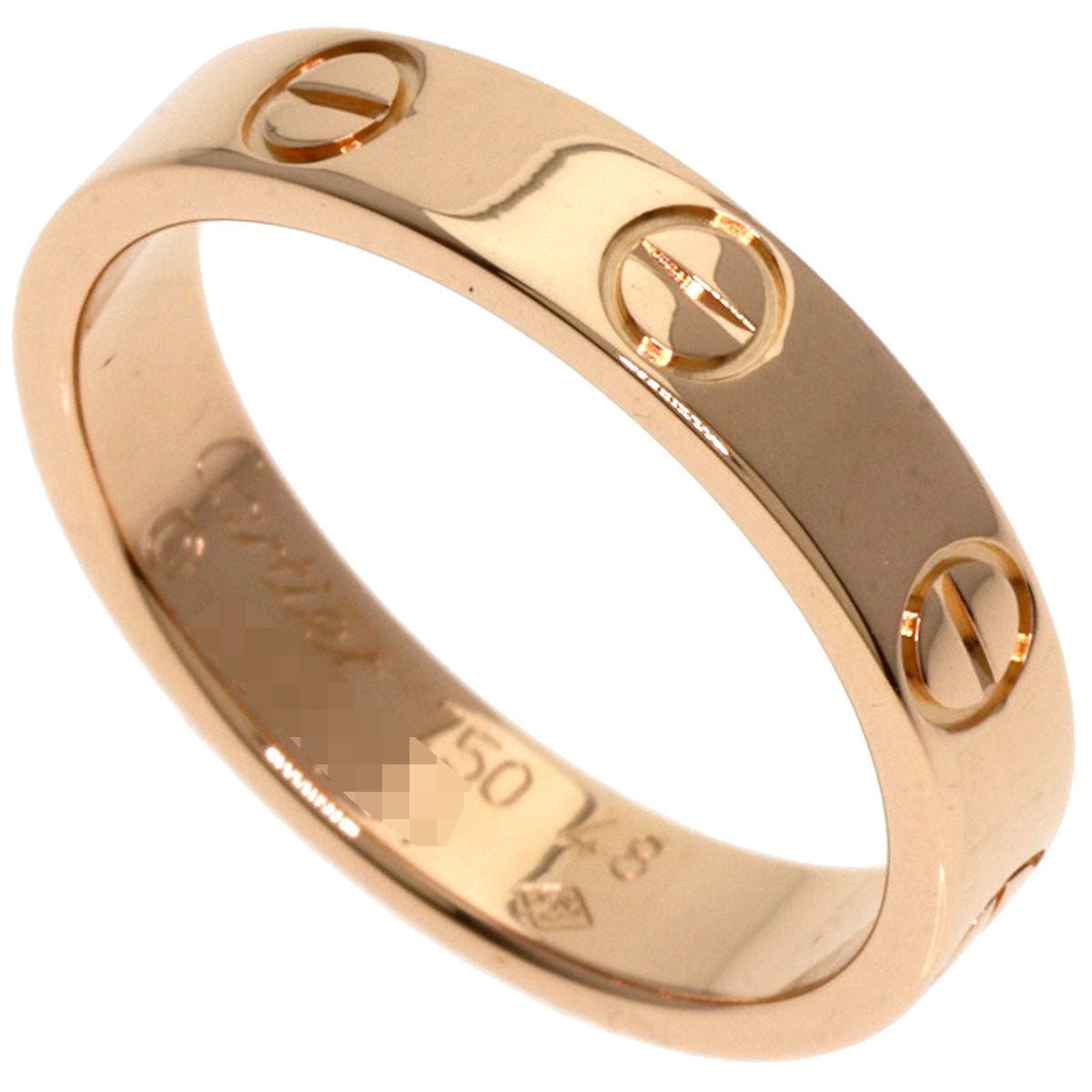 CARTIER Mini love ring # 48 Ring K18 Pink Gold Ladies [Used]