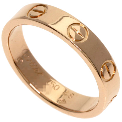 CARTIER Mini love ring # 48 Ring K18 Pink Gold Ladies [Used]