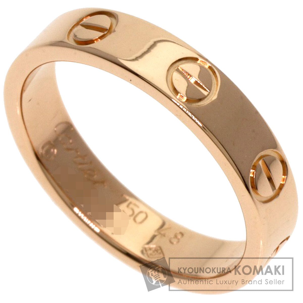 CARTIER Mini love ring # 48 Ring K18 Pink Gold Ladies [Used]