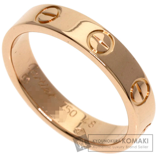 CARTIER Mini love ring # 48 Ring K18 Pink Gold Ladies [Used]