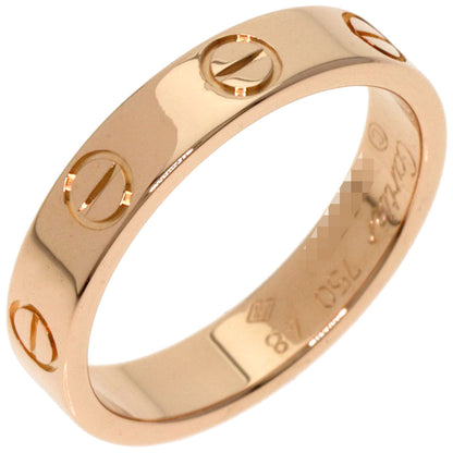 CARTIER Mini love ring # 48 Ring K18 Pink Gold Ladies [Used]