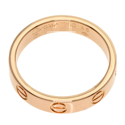 CARTIER Mini love ring # 48 Ring K18 Pink Gold Ladies [Used]