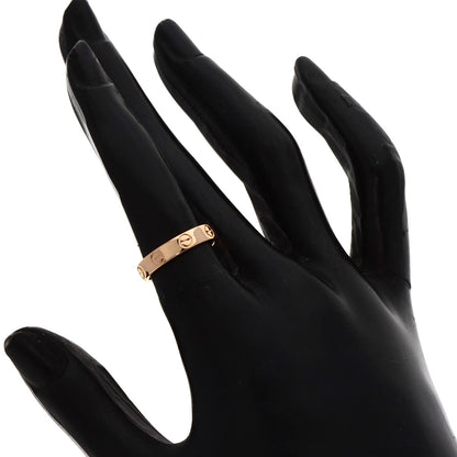 CARTIER Mini love ring # 48 Ring K18 Pink Gold Ladies [Used]
