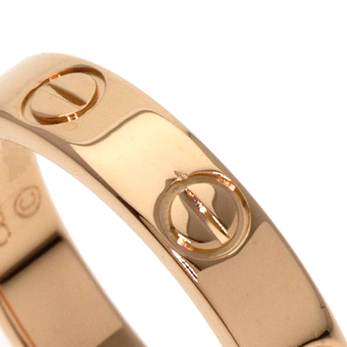 CARTIER Mini love ring # 48 Ring K18 Pink Gold Ladies [Used]