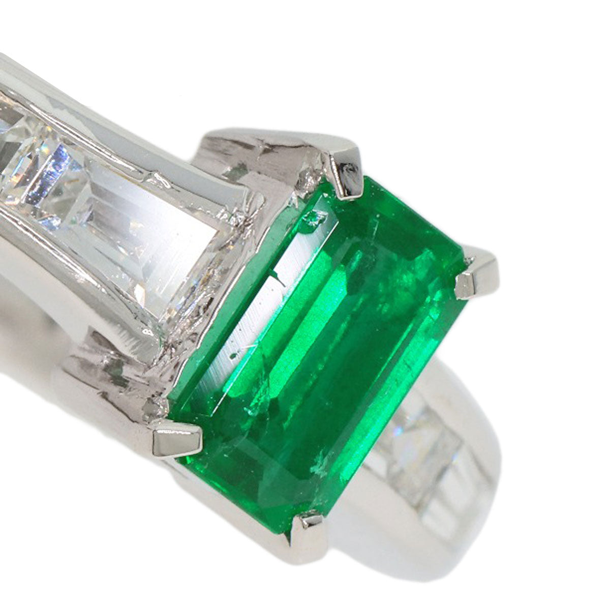 TASAKI Emerald Diamond Ring Platinum PT900 Ladies [Used]