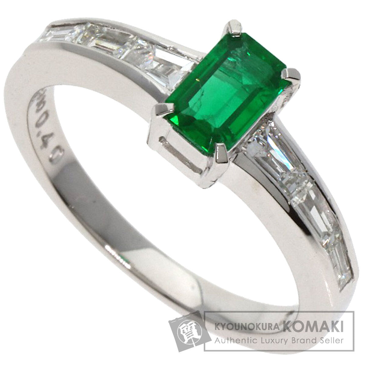 TASAKI Emerald Diamond Ring Platinum PT900 Ladies [Used]