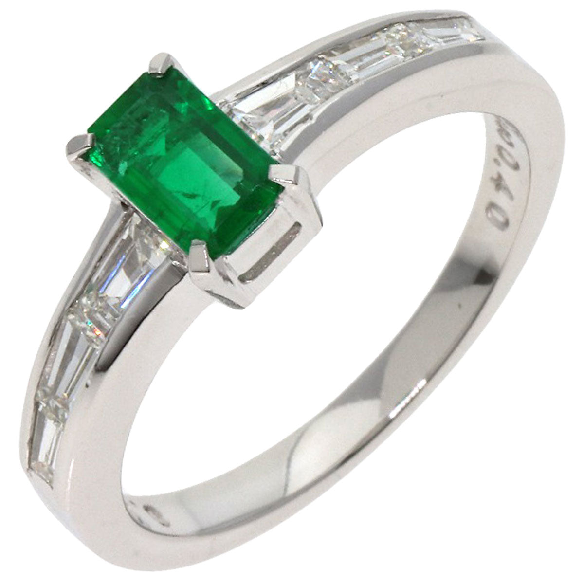 TASAKI Emerald Diamond Ring Platinum PT900 Ladies [Used]