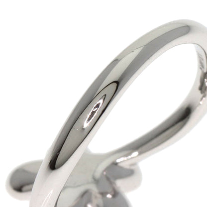 Ponte Vecchio Flower motif Diamond Ring K18 White Gold Ladies [Used]