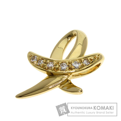 MIKIMOTO Diamond Pendant top K18 Yellow Gold Ladies [Used]