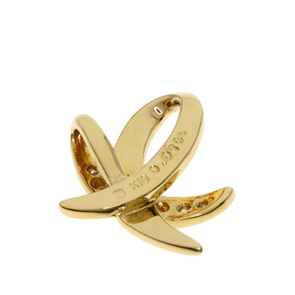 MIKIMOTO Diamond Pendant top K18 Yellow Gold Ladies [Used]