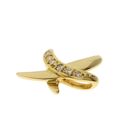 MIKIMOTO Diamond Pendant top K18 Yellow Gold Ladies [Used]