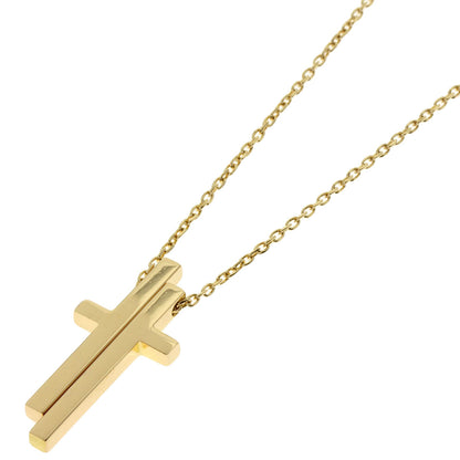 GUCCI Separate cross Necklace K18 Yellow Gold Ladies [Used]