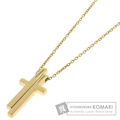 GUCCI Separate cross Necklace K18 Yellow Gold Ladies [Used]