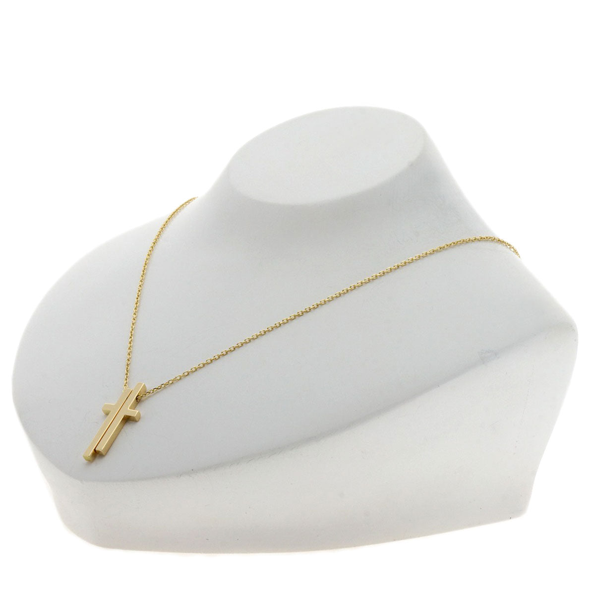 GUCCI Separate cross Necklace K18 Yellow Gold Ladies [Used]