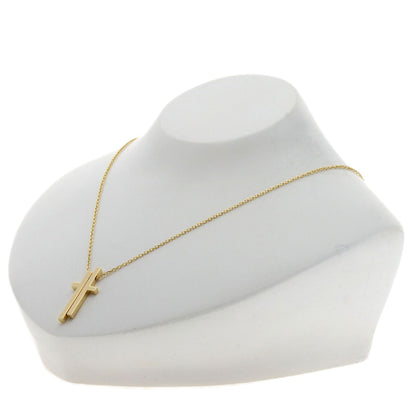 GUCCI Separate cross Necklace K18 Yellow Gold Ladies [Used]