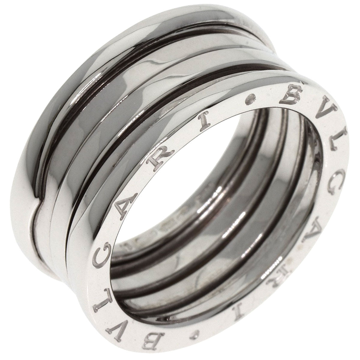 BVLGARI B.zero1 4 Band #61 Ring K18 White Gold mens [Used]