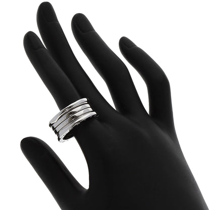 BVLGARI B.zero1 4 Band #61 Ring K18 White Gold mens [Used]