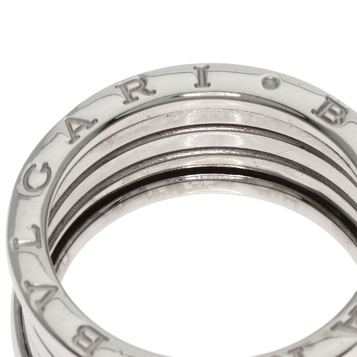 BVLGARI B.zero1 4 Band #61 Ring K18 White Gold mens [Used]