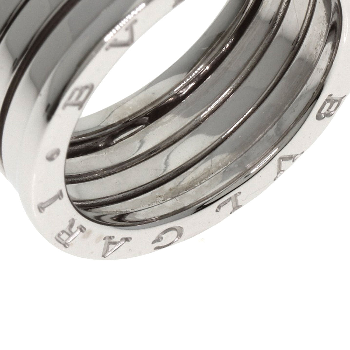 BVLGARI B.zero1 4 Band #61 Ring K18 White Gold mens [Used]