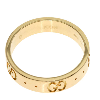 GUCCI GG Icon #9 Ring K18 Yellow Gold Ladies [Used]