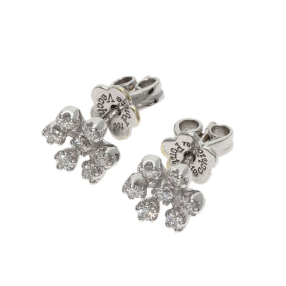 Ponte Vecchio Flower Diamond earring K18 White Gold Ladies [Used]