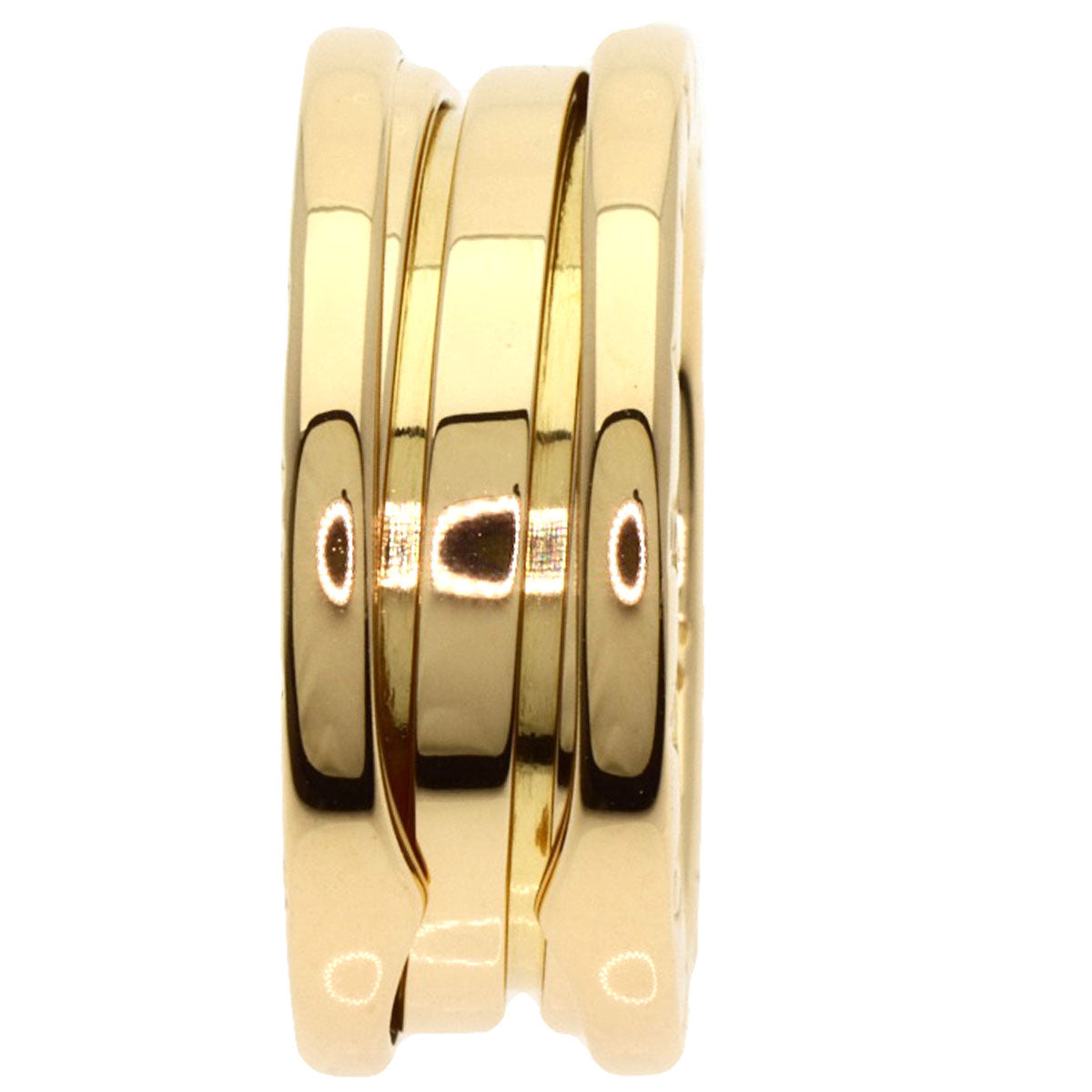 BVLGARI B.zero1 2 band #50 Ring K18 Yellow Gold Ladies [Used]