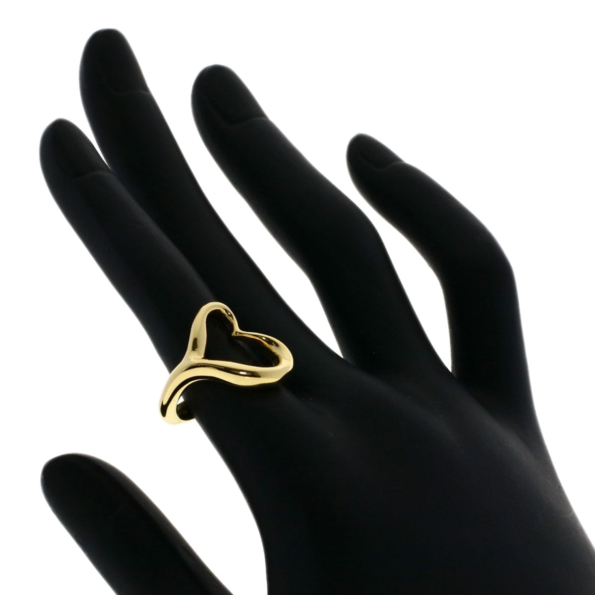 TIFFANY&Co. Open heart Ring K18 Yellow Gold Ladies [Used]