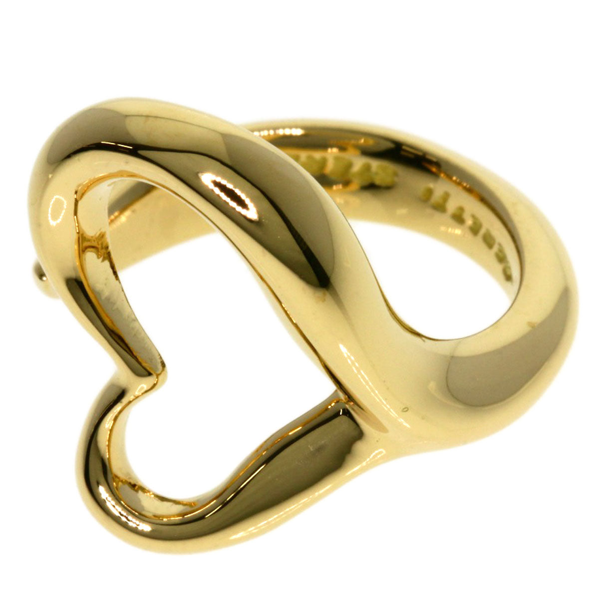 TIFFANY&Co. Open heart Ring K18 Yellow Gold Ladies [Used]