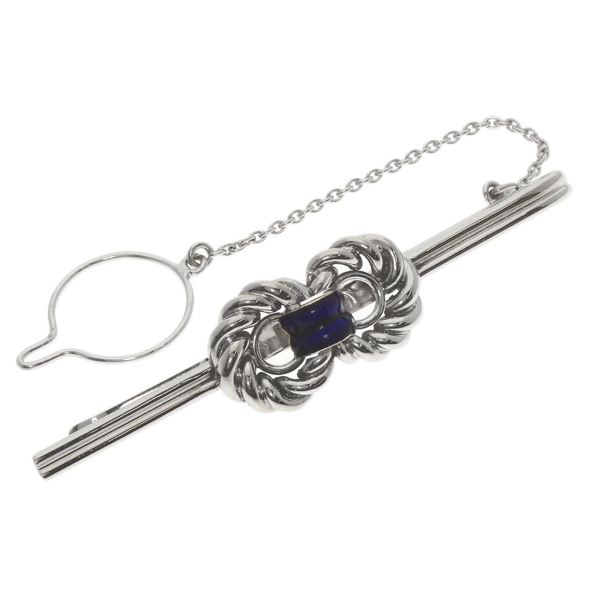 Chaumet Enamel Tie Pin Cufflinks Set Tie pin K18 White Gold mens [Used]