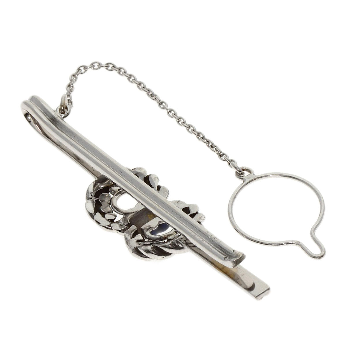 Chaumet Enamel Tie Pin Cufflinks Set Tie pin K18 White Gold mens [Used]