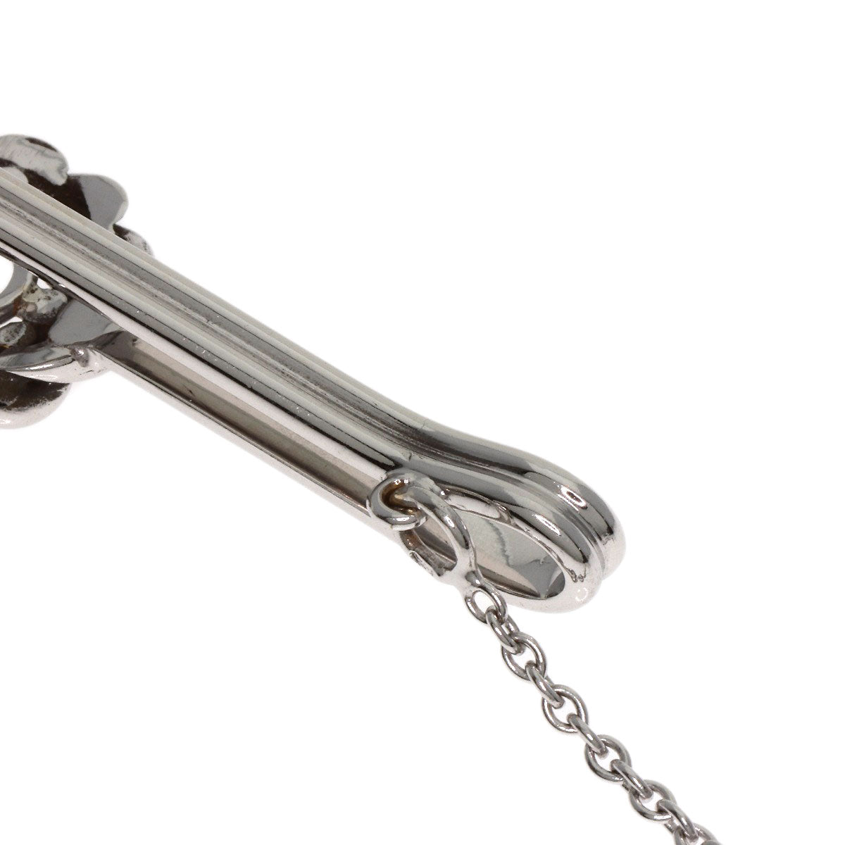 Chaumet Enamel Tie Pin Cufflinks Set Tie pin K18 White Gold mens [Used]