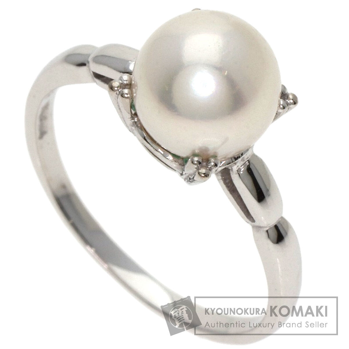 MIKIMOTO Pearl Pearl Ring K14 White Gold Ladies [Used]