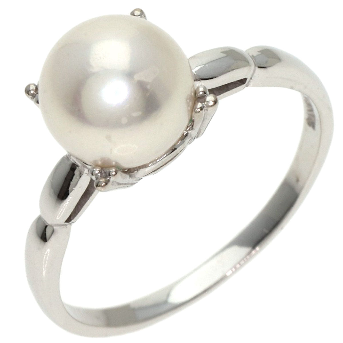 MIKIMOTO Pearl Pearl Ring K14 White Gold Ladies [Used]