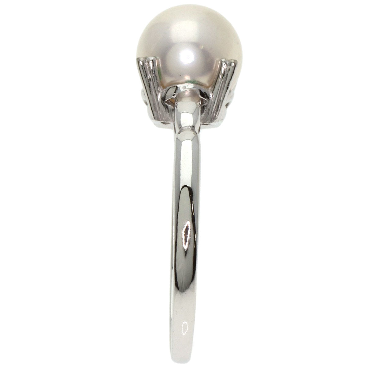MIKIMOTO Pearl Pearl Ring K14 White Gold Ladies [Used]