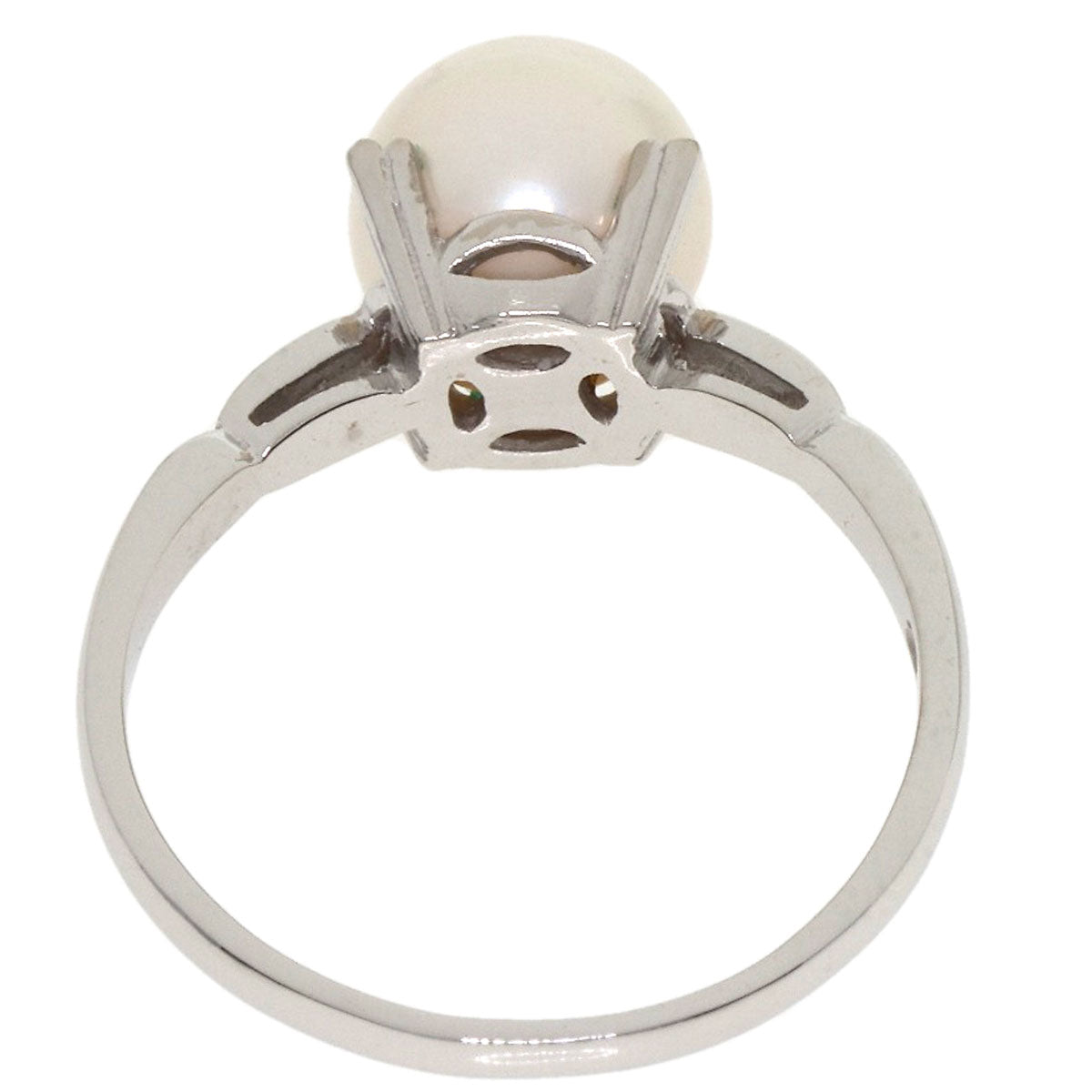 MIKIMOTO Pearl Pearl Ring K14 White Gold Ladies [Used]