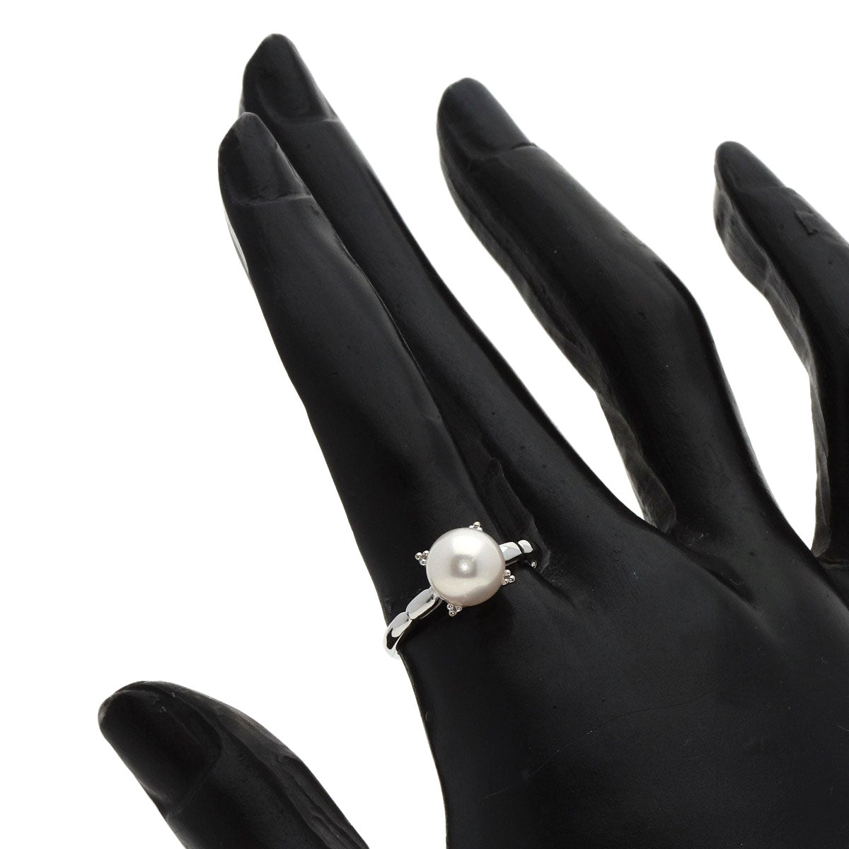 MIKIMOTO Pearl Pearl Ring K14 White Gold Ladies [Used]