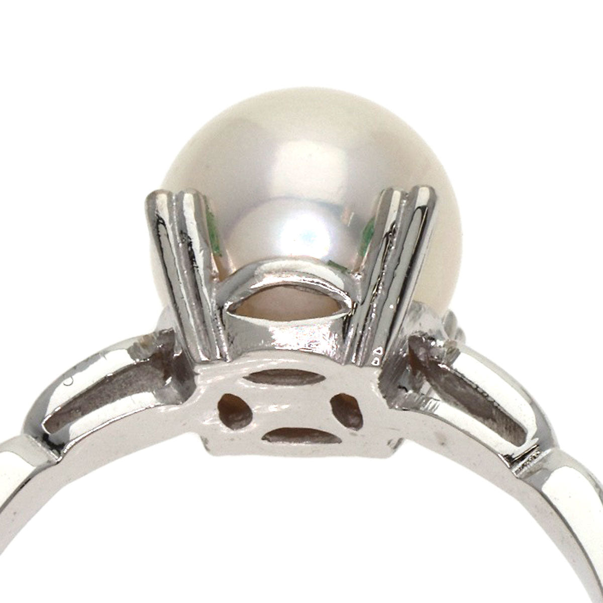 MIKIMOTO Pearl Pearl Ring K14 White Gold Ladies [Used]
