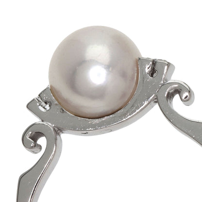 MIKIMOTO Pearl Pearl Diamond Ring K14 White Gold Ladies [Used]