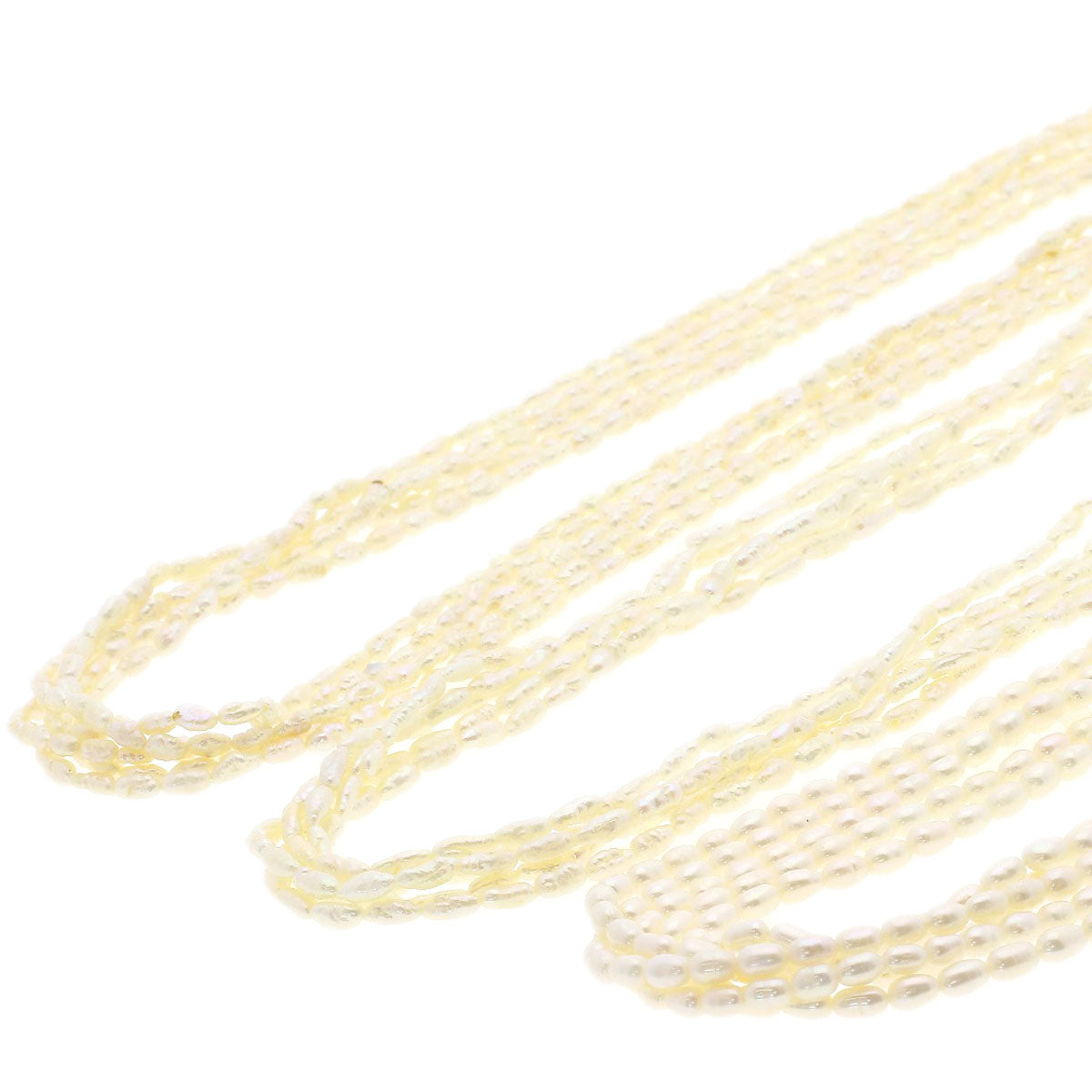 Freshwater Pearl Pearl Set of 3 Necklace Silver 111.5g　Ladies