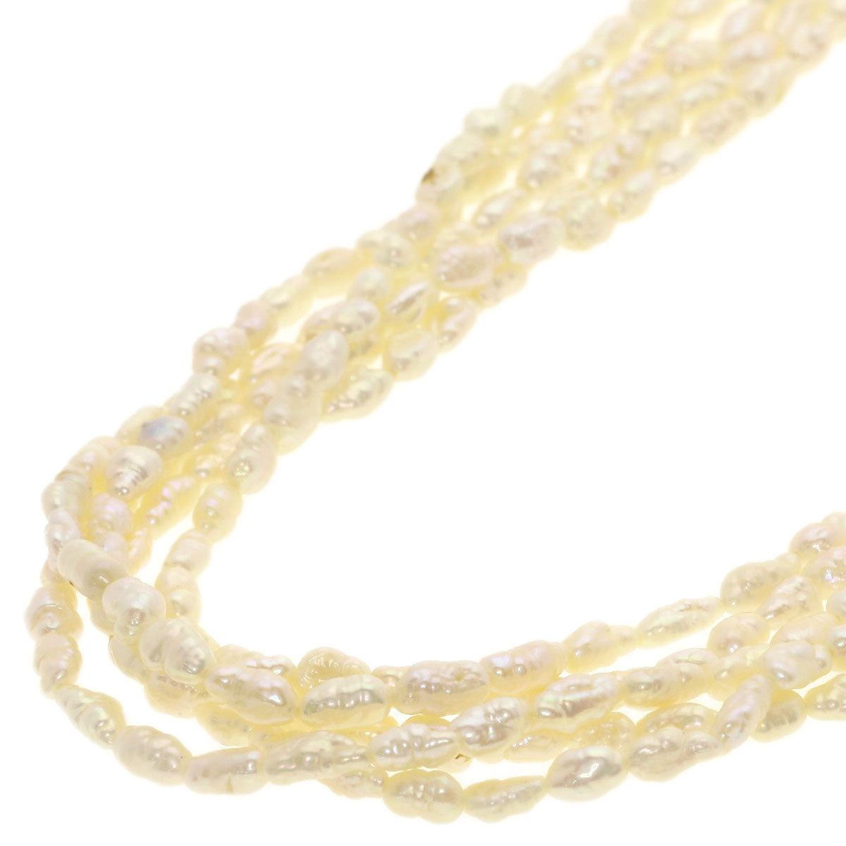 Freshwater Pearl Pearl Set of 3 Necklace Silver 111.5g　Ladies