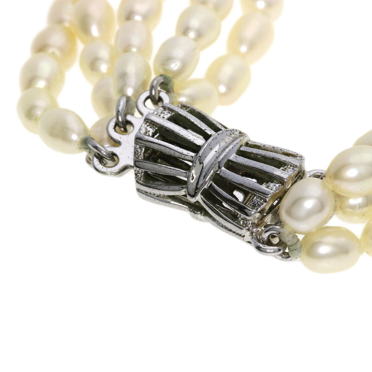 Freshwater Pearl Pearl Set of 3 Necklace Silver 111.5g　Ladies