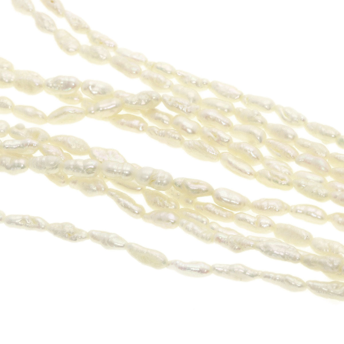 Freshwater Pearl Pearl Set of 3 Necklace Silver 111.5g　Ladies