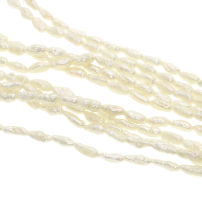 Freshwater Pearl Pearl Set of 3 Necklace Silver 111.5g　Ladies