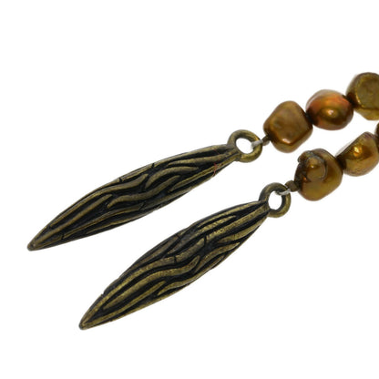 Dyed Pearl Pearl Resin Shell Plastic Crystal 6-Piece Set Necklace Metal g　Ladies