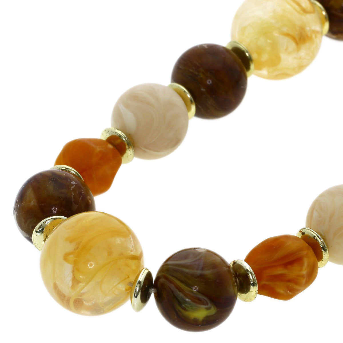 Dyed Pearl Pearl Resin Shell Plastic Crystal 6-Piece Set Necklace Metal g　Ladies